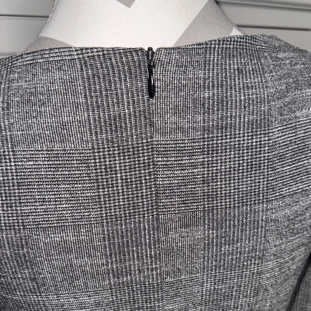 H&M Elegant Gray Plaid Dress Size XS